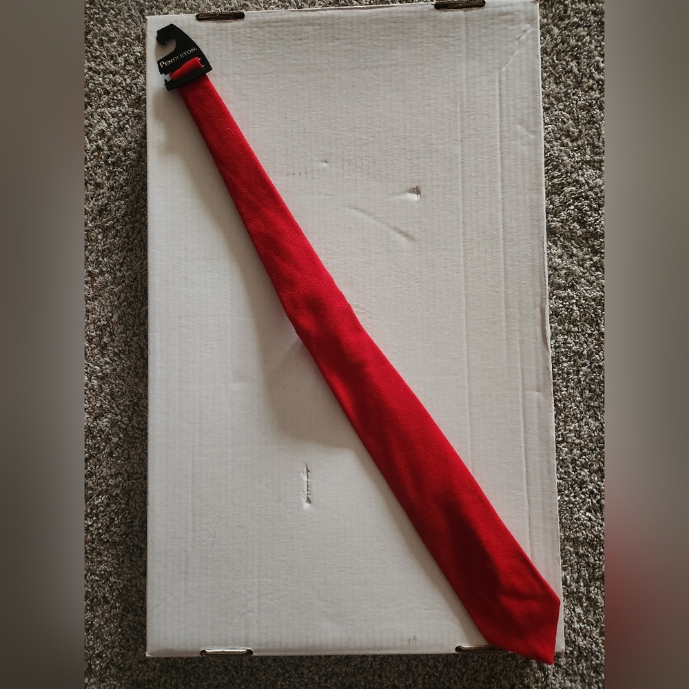 Pendleton Red And Brown Solid Necktie Duo - image 5